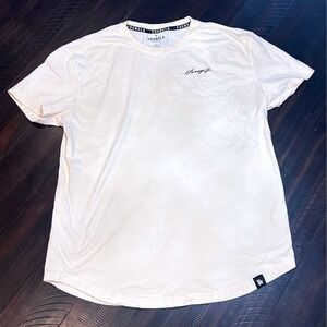 YoungLA T-Shirt Mens Large Cream Good Scoop Bottom Rose Graphic Tee